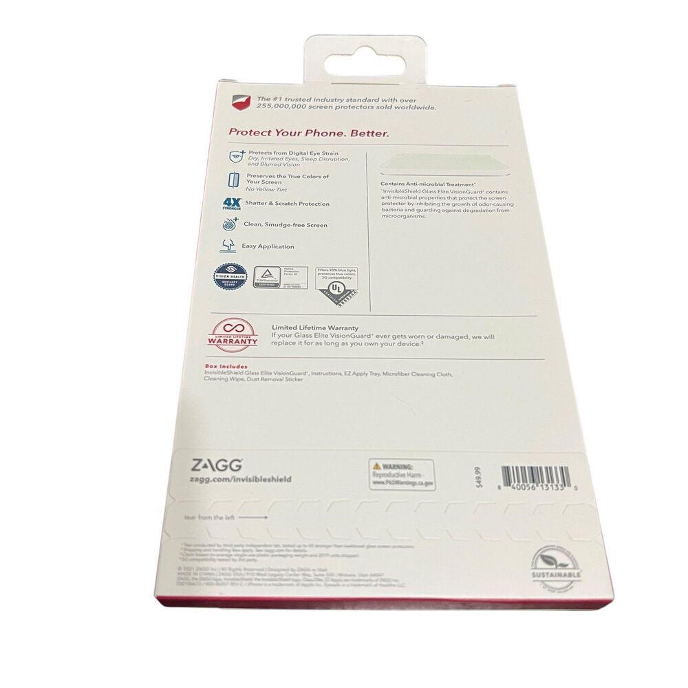 Zagg Invisible Shield Glass Screen protector for the Apple iPhone 12 Pro Max - Picture 2 of 2